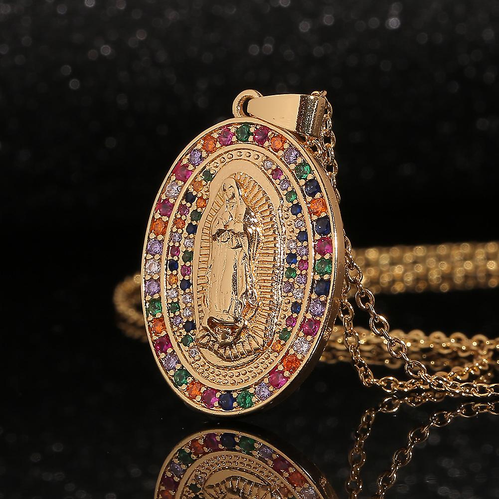 2X1 Collar Virgen María Oro 18K ¡ENVÍO GRATIS!